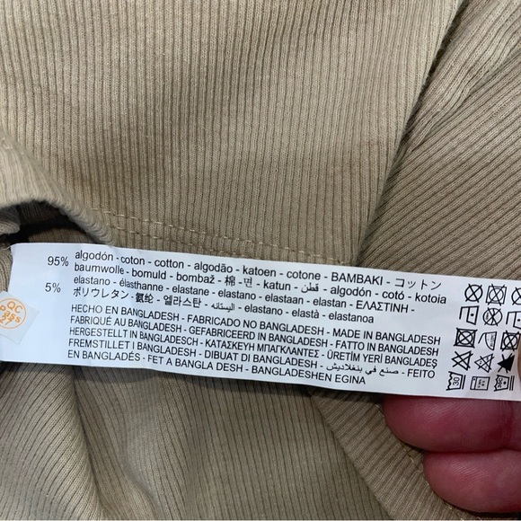 Zara Sleeveless Basic Ribbed Crop Tank Tops Tan Color Size Small - Picture 6 of 6